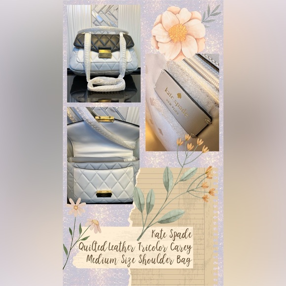 Quilted Tricolor Leather Carey Shoulder Bag Kate Spade - Picture 3 of 15